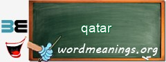 WordMeaning blackboard for qatar